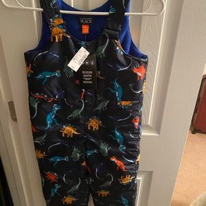 Children’s Place 4t Dino snow bibs, new with tags